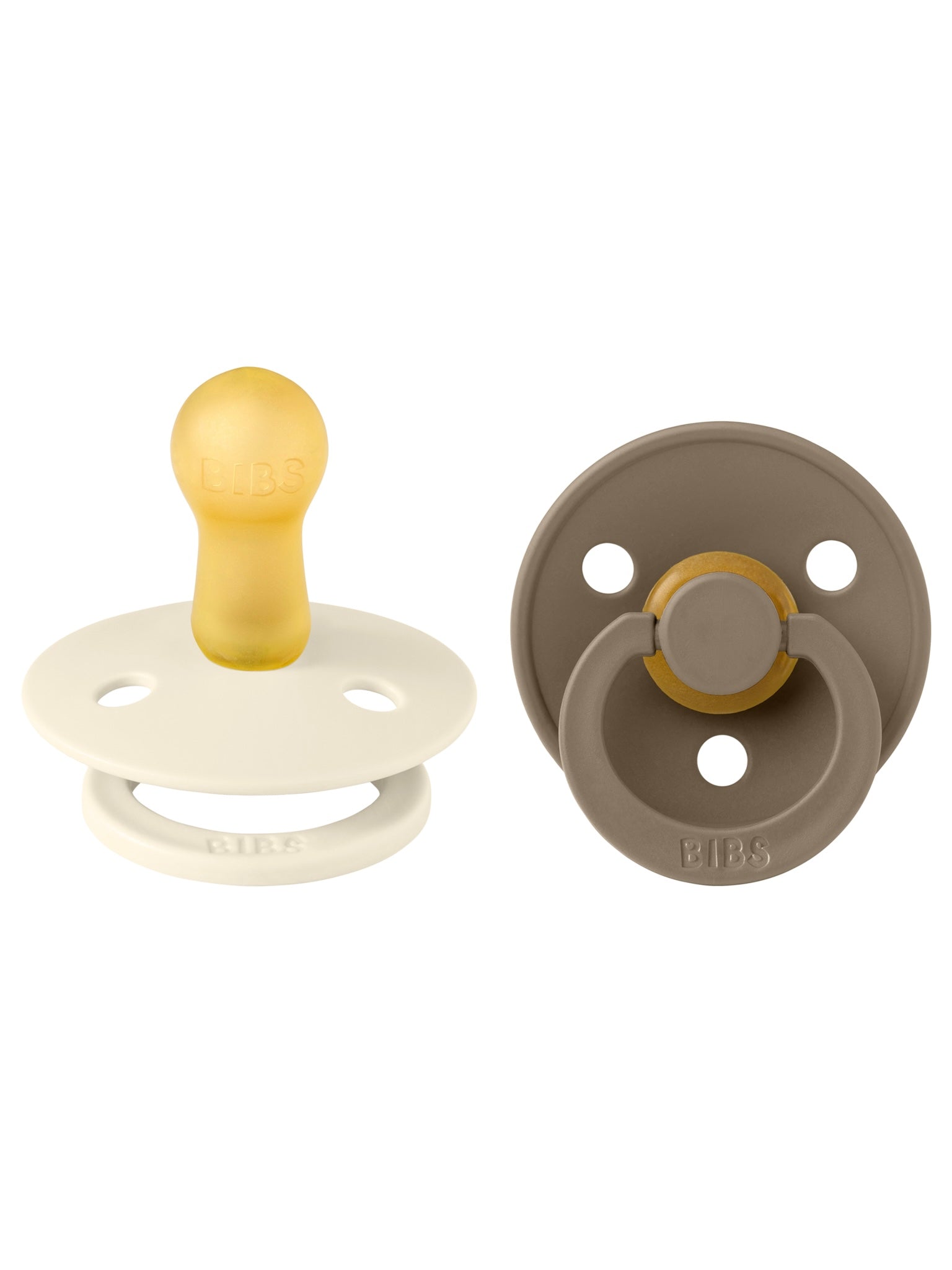 BIBS | 2 Pack fopspeen | Ivory/Dark Oat