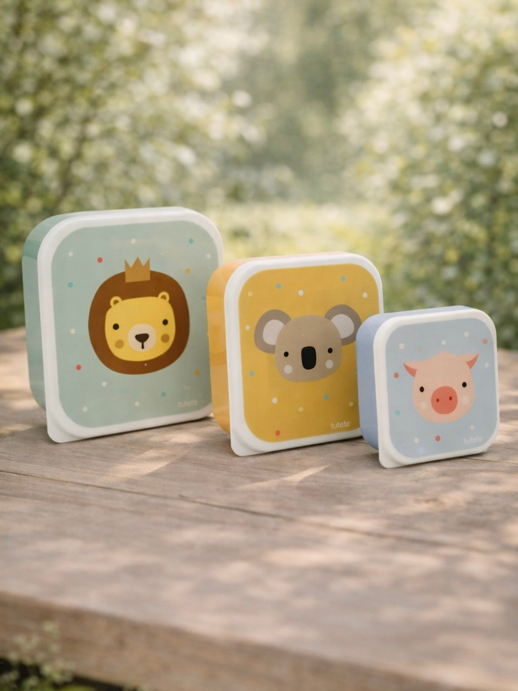 Lunchboxen set van 3 | Dierenvrienden