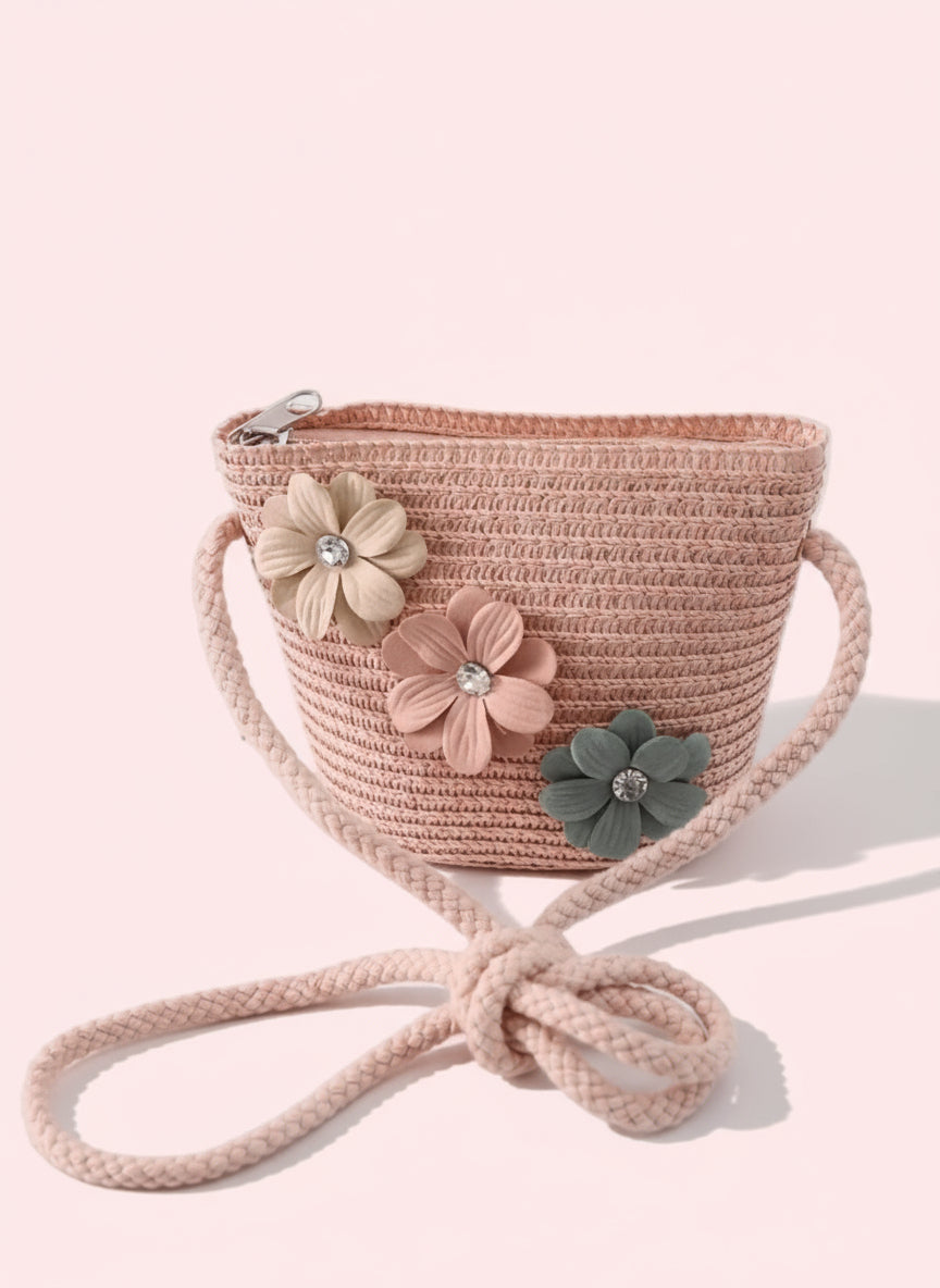 Tasje | bloemen roze