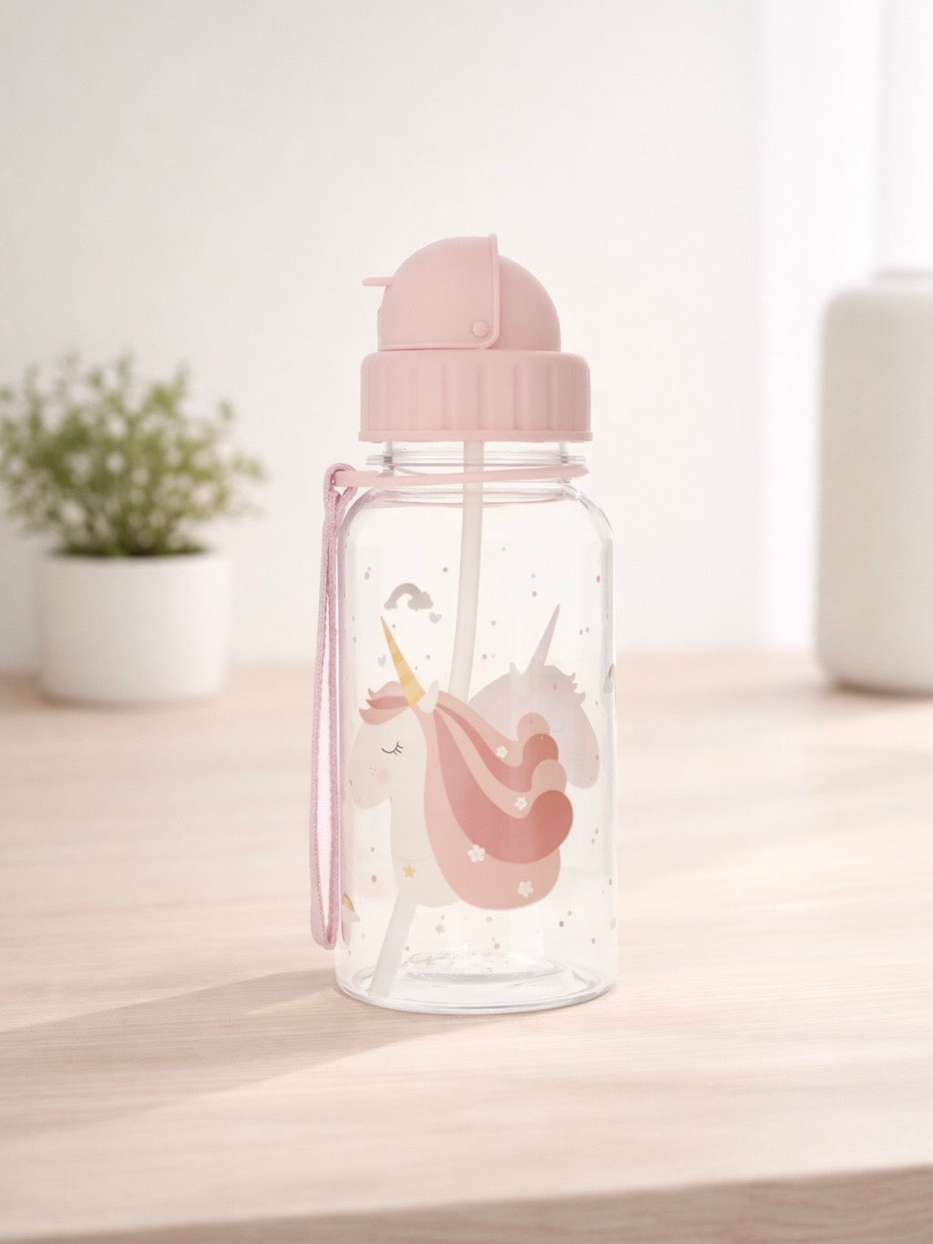 Drinkfles met rietje | Unicorn