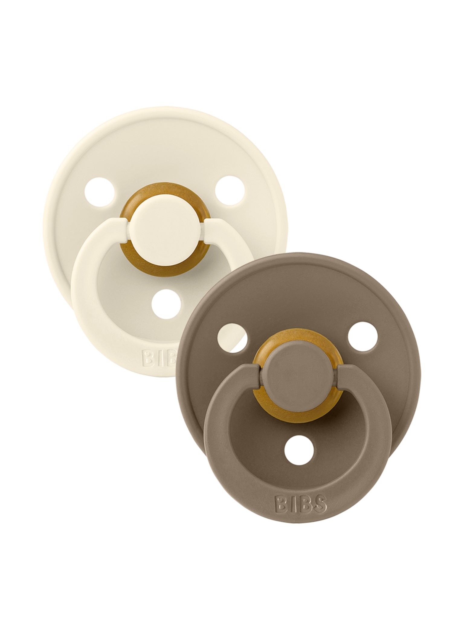 BIBS | 2 Pack fopspeen | Ivory/Dark Oat