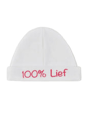Funnies Babymuts met de tekst 100% lief