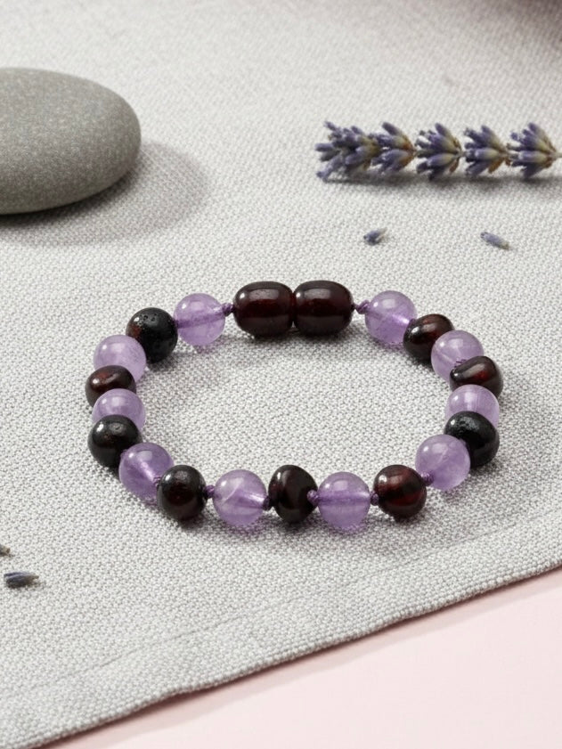 Barnsteen armband voor kinderen Amethist
