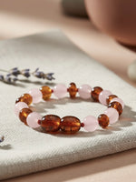 Barnsteenarmband | Barnsteen & Rozenkwarts