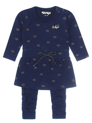 2-delige babyset Sparkle van Dirkje met blauw jurkje en legging