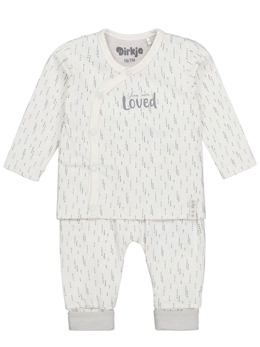2-delige babyset You Are Loved van Dirkje in wit
