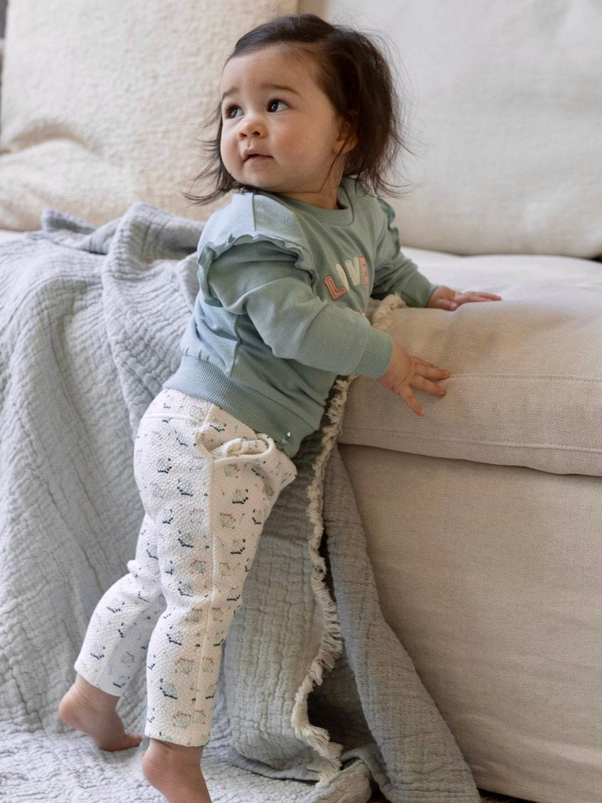 Dirkje broek white flowers kind