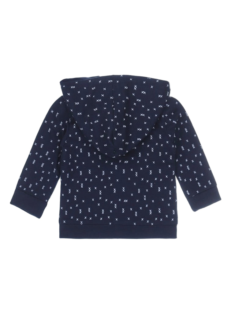 Blauw reversible babyvestje van het merk Dirkje