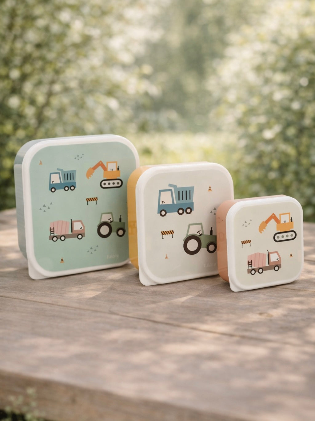Lunchboxen set van 3 | Auto's