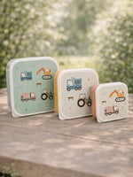 Lunchboxen set van 3 | Auto's