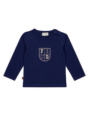 Blauwe babytrui met tekst Play All Day van Frogs and Dogs