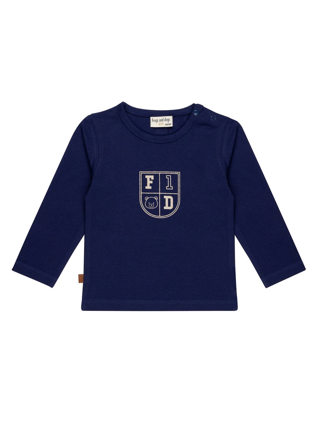 Blauwe babytrui met tekst Play All Day van Frogs and Dogs