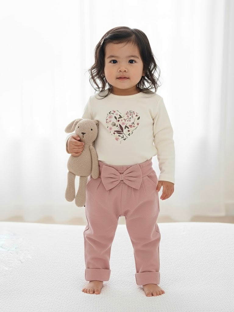 Roze babybroekje You Are Loved van Frogs and Dogs