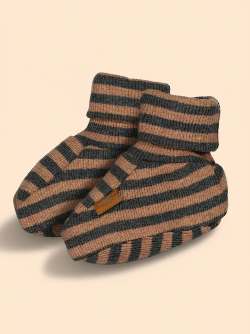 Slofjes | Grey stripe