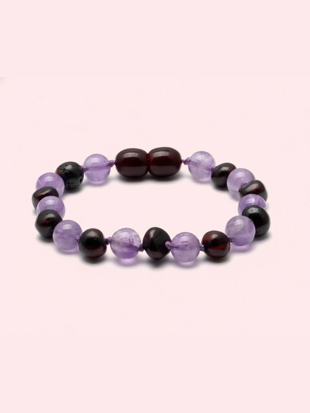 Barnsteenarmband | Barnsteen & Amethist