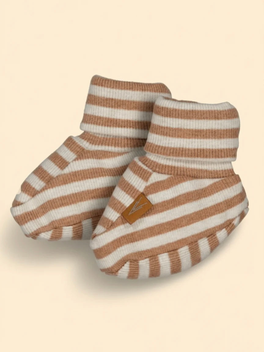 Slofjes | Mocha stripe