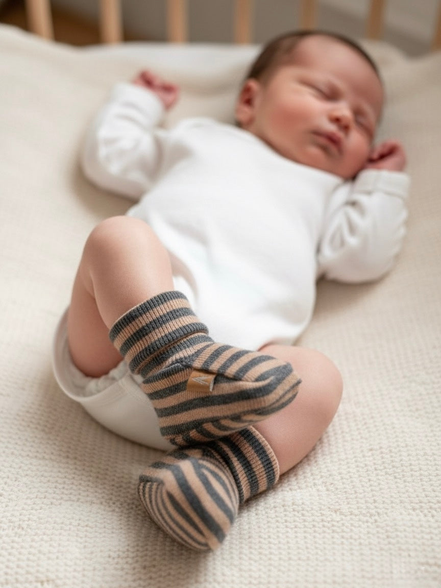 Slofjes | Grey stripe