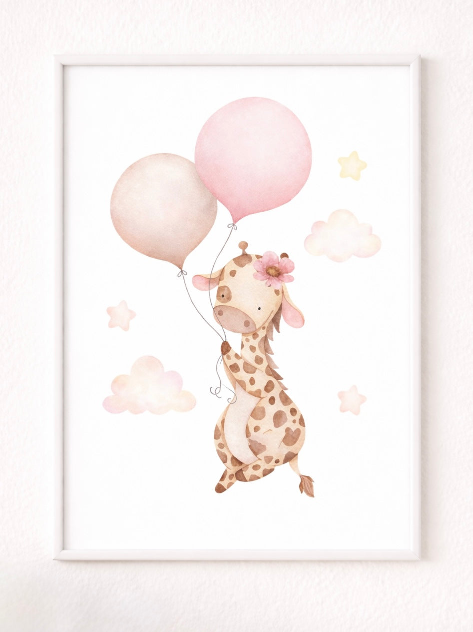 Canvas poster set van 3 | Roze ballonnen