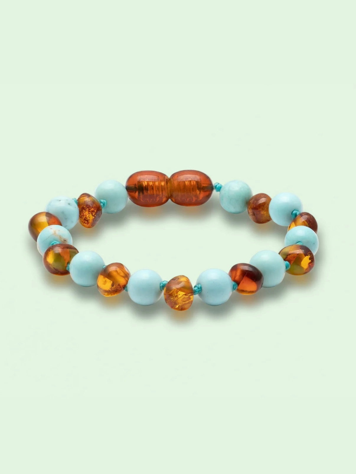 Barnsteen armband | Barnsteen & Turquoise