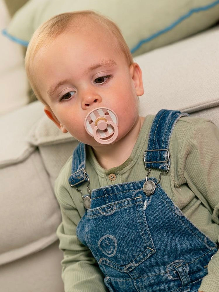 BIBS | 2 Pack fopspeen | Studio Colour Block Blush