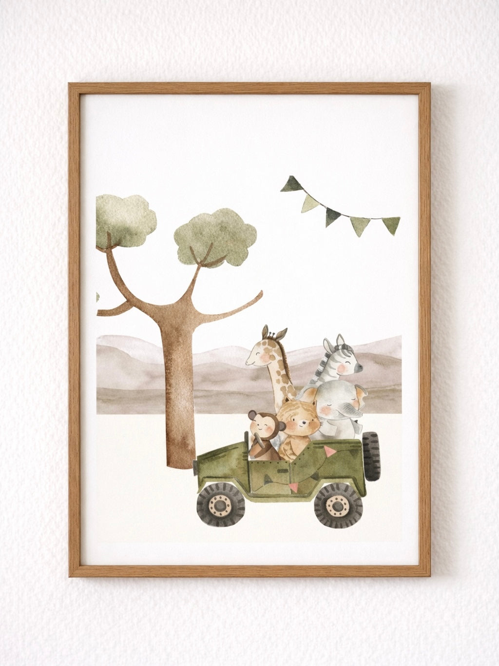 Canvas poster set van 3 | Safari dieren