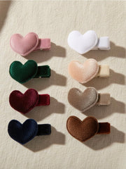 Haarspeldjes van cute little rebels fluweel hartjes voor baby en kinderen