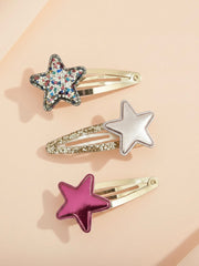 Haarspeldjes van cute little rebels met glitter sterren voor kinderen