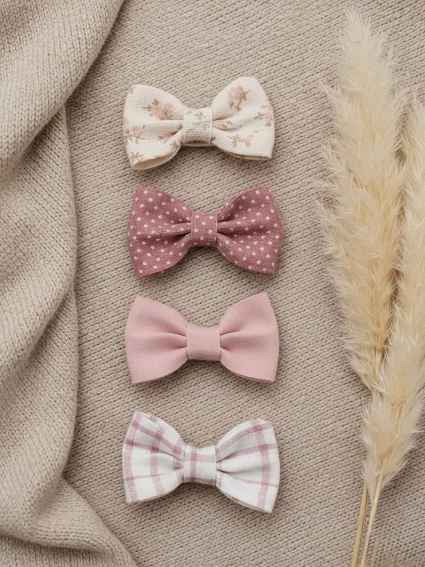 Haarspeldjes cute little rebels kind roze strikken