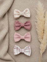 Haarspeldjes | Set van 4 'Strikjes roze'