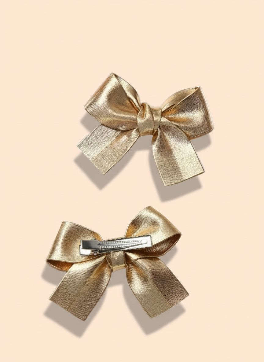 Haarspeldjes van cute little rebels met gouden strik voor kind