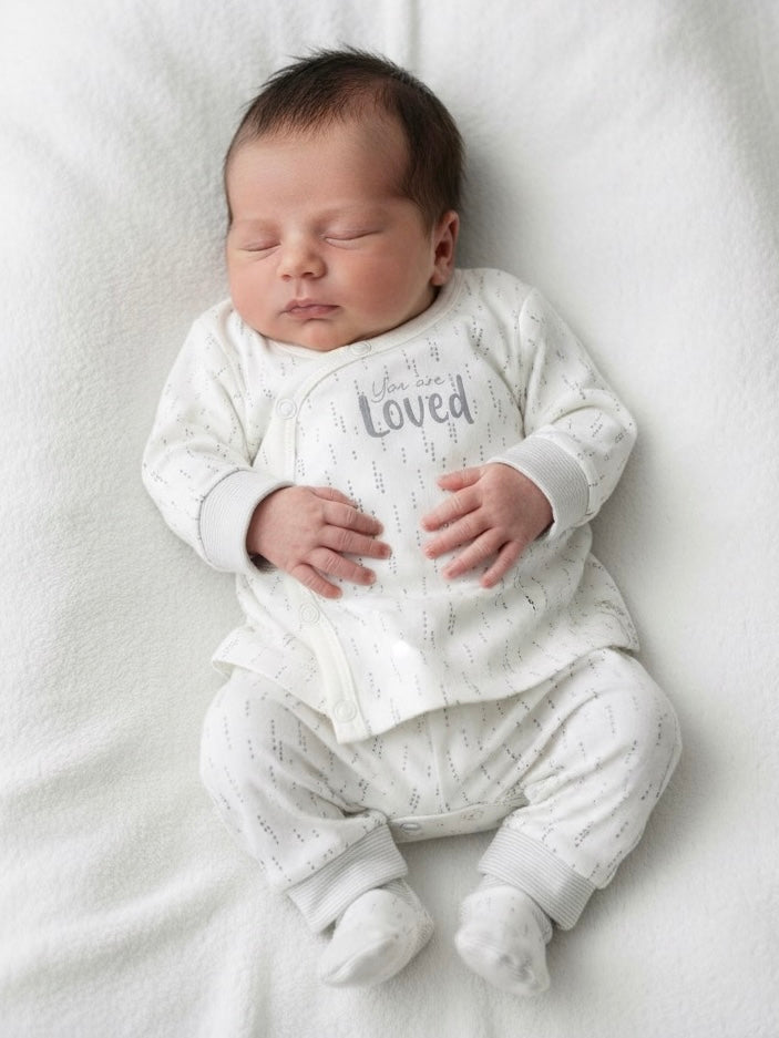 You are loved | 2-delige set wit