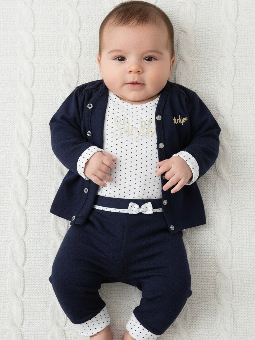 Shine | 3-delige set blauw/wit