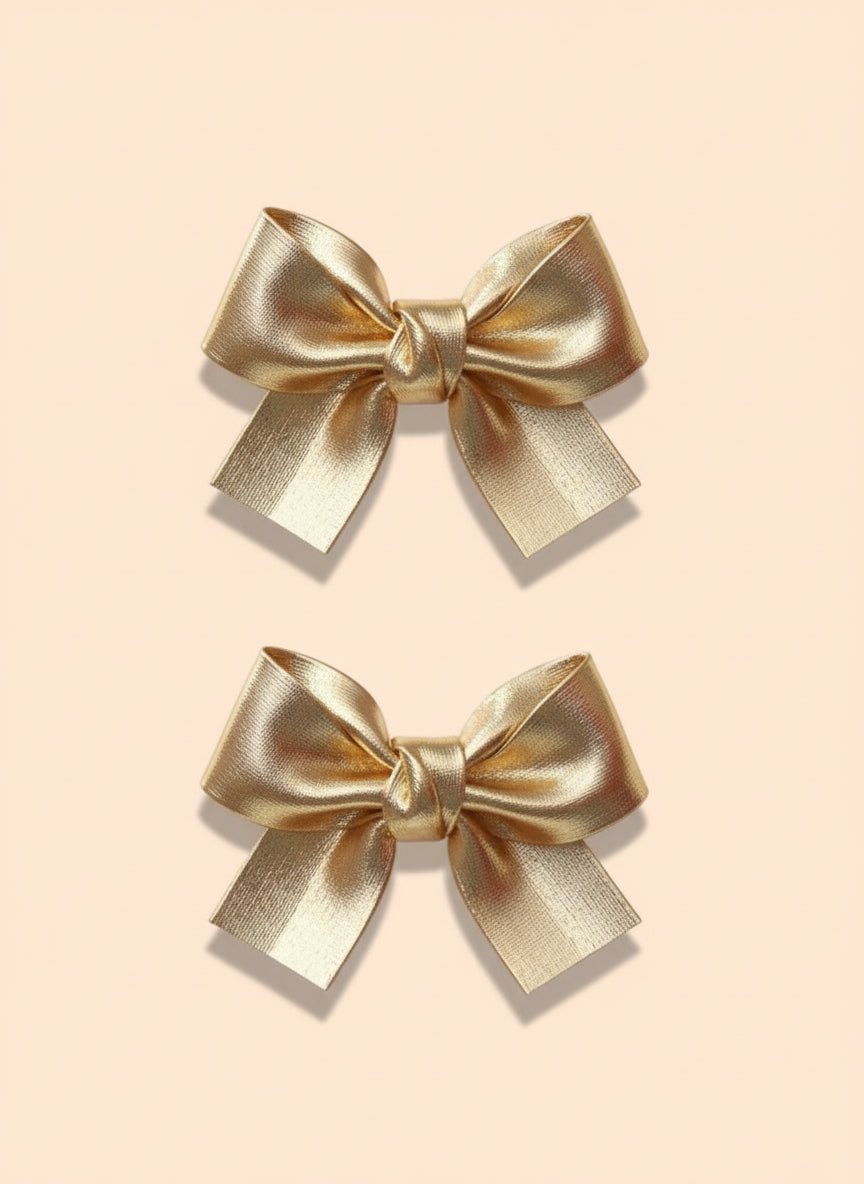 Haarspeldjes | set van 2 ‘gouden strik’