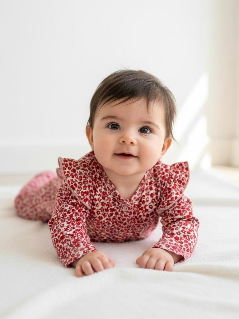 Rood boxpakje met panterprint voor baby van het merk Little Chiq