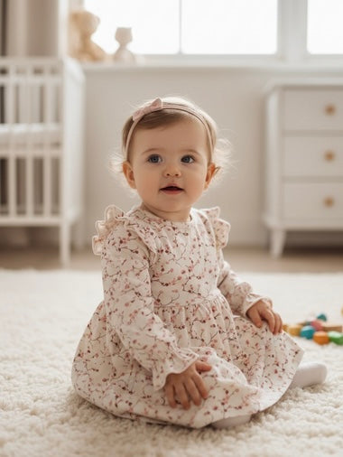 Jurkje met bloemenprint voor baby of kind van het merk Little Chiq