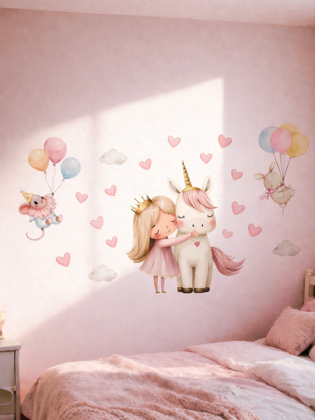 Muursticker kinderkamer eenhoorn