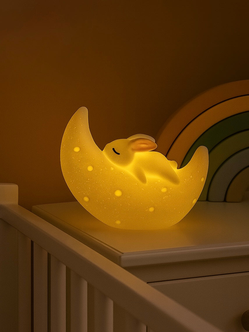 Nachtlampje met maan en konijn voor baby- of kinderkamer