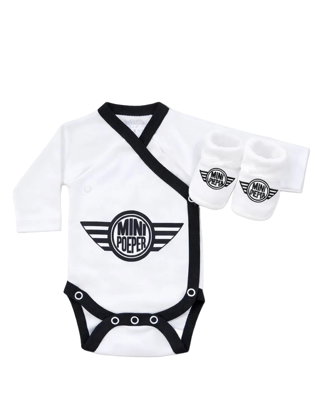 Petit Villain | Cadeau set romper en slofjes | Mini poeper