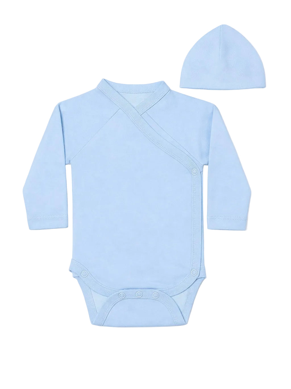 Petit Villain |  Prematuur romper met mutsje | Blauw
