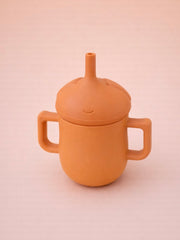 Siliconen drinkbeker terracotta kind