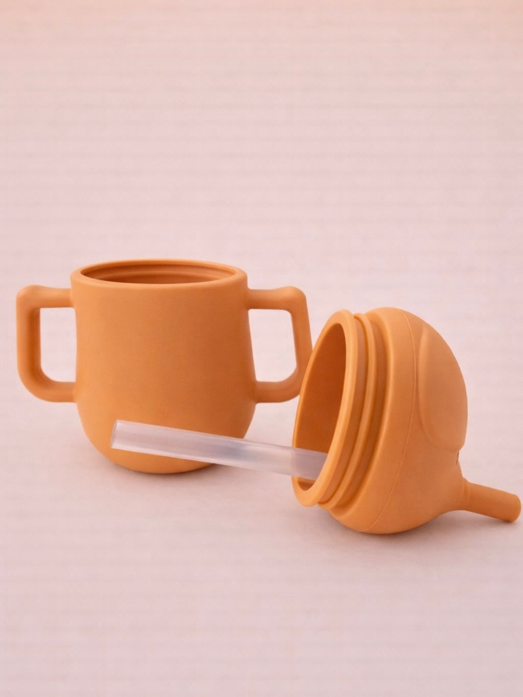 Siliconen drinkbeker terracotta kind