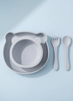 Siliconen serviesset | lichtblauw