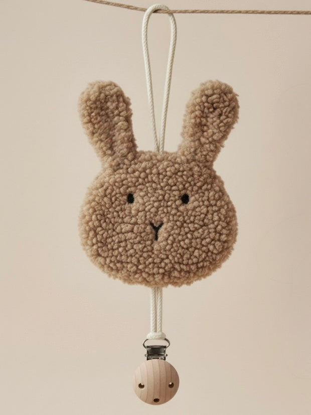Speenkoord met knuffel konijn voor baby