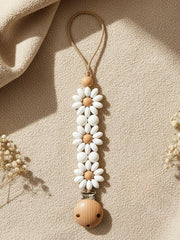 Speenkoord cute little rebels witte bloemen voor babys en kinderen