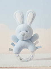 VIB knuffel rammelaar konijn blauw