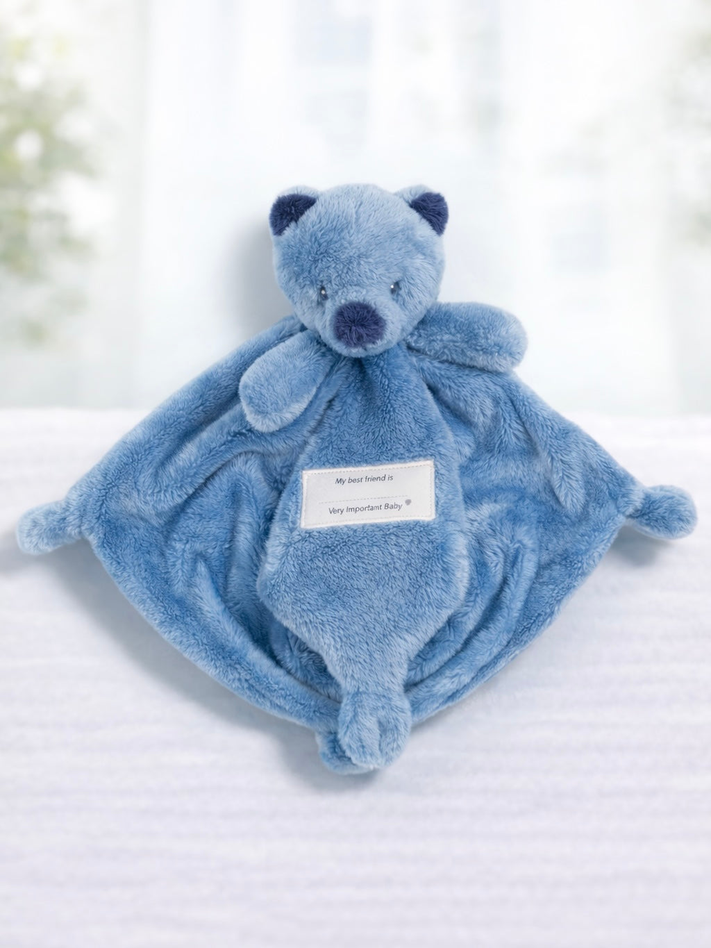 VIB knuffeldoekje very important baby beer blauw