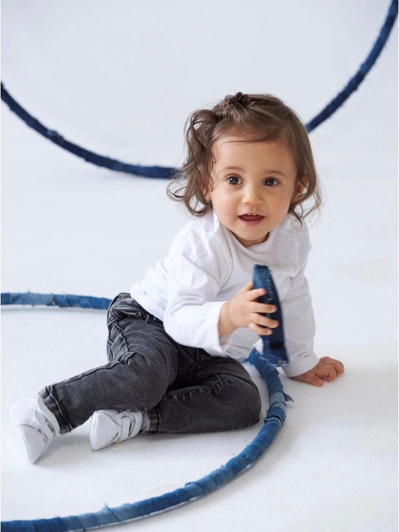 Feetje denim jeans baby in zachte antraciet denim