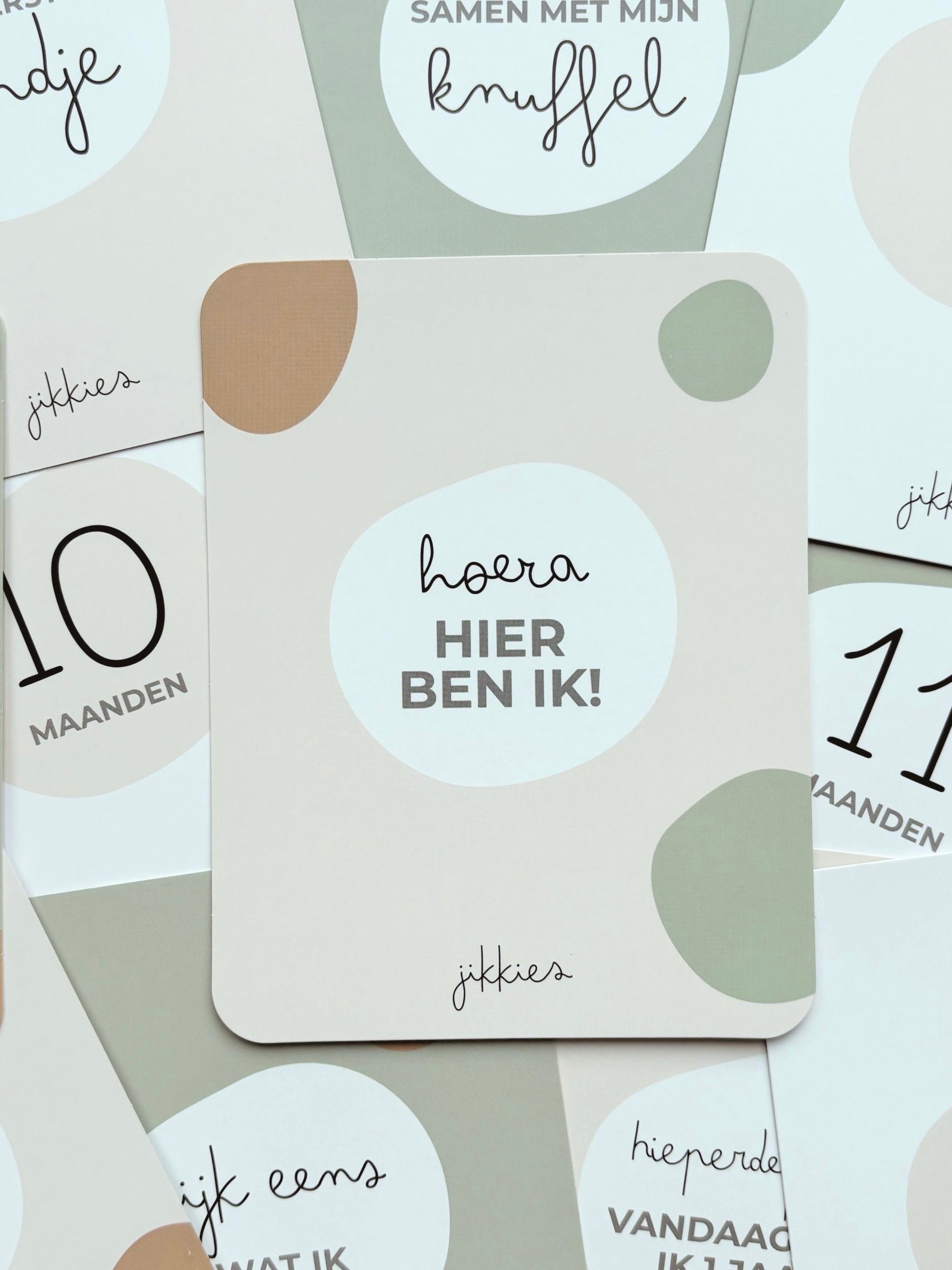 Mijlpaalkaarten voor baby van het merk Jikkies