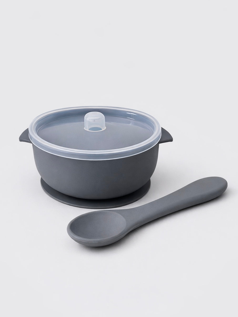 siliconen bakje en lepel kinderen