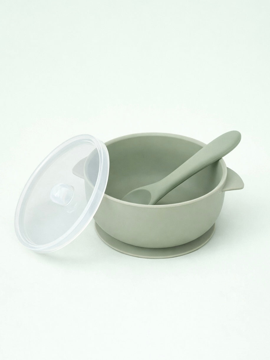 siliconen bakje en lepel kinderen